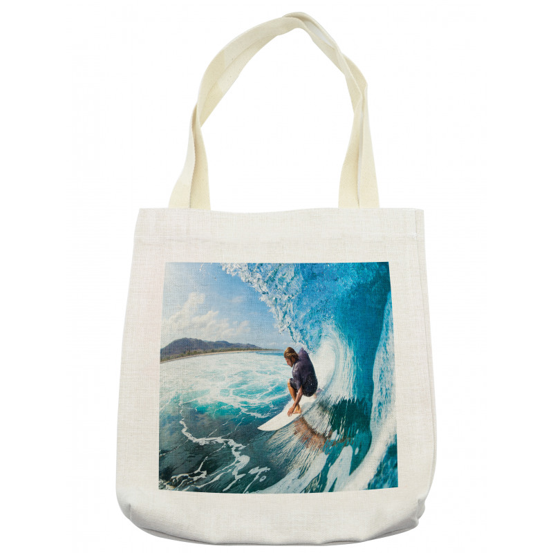 Coastal Surfing on Waves Tote Bag