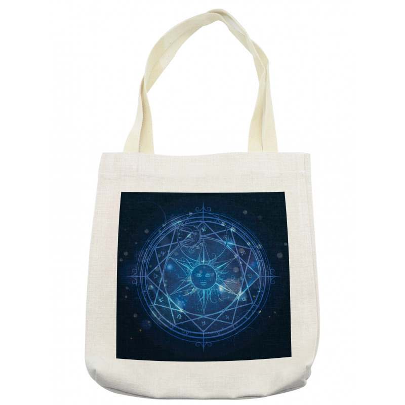 Alchemy Magic Circle Sun Face Tote Bag