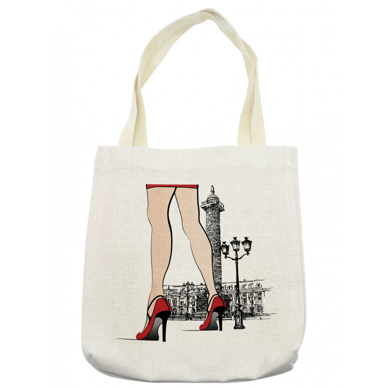 Woman Legs Paris Vendome Tote Bag