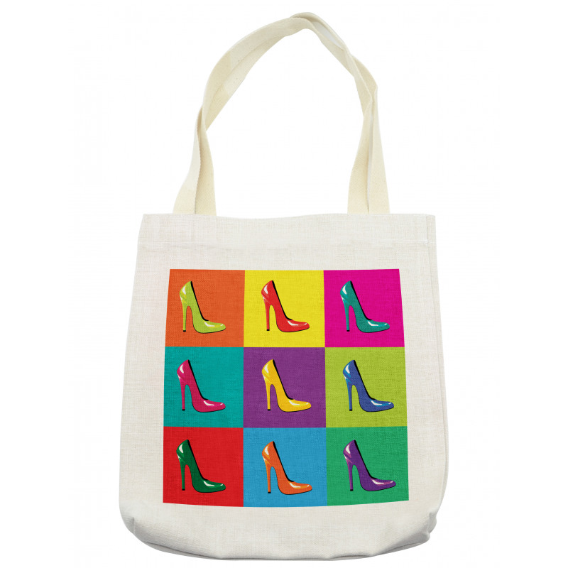 Colorful Shoes Pop Art Tote Bag