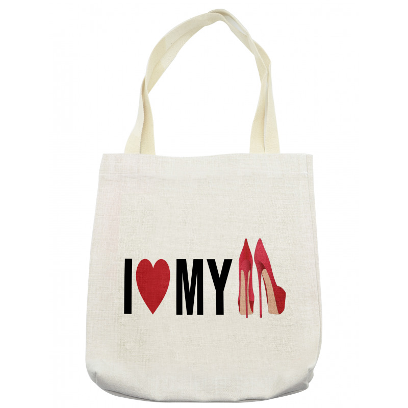 I Love My Shoes Heart Tote Bag