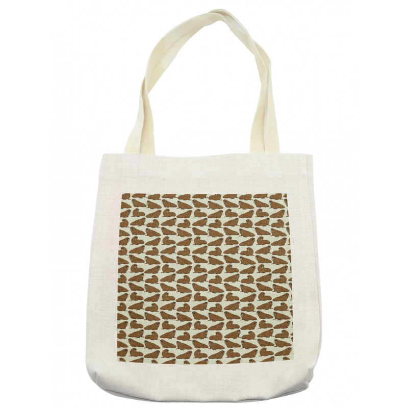 Cartoon Walrus Illustration Tote Bag