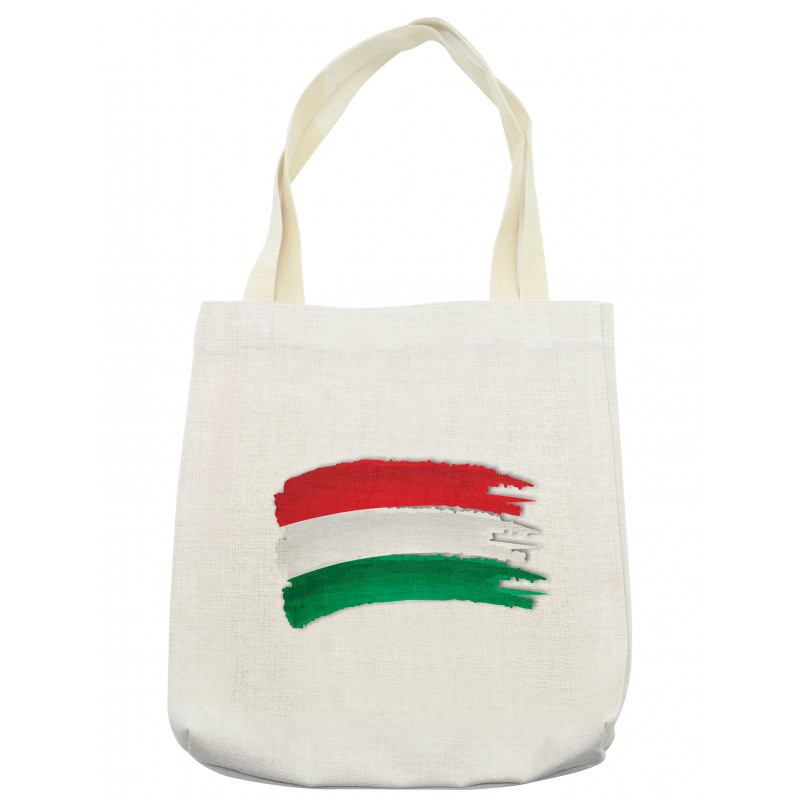 Hungarian Flag Brush Colors Tote Bag