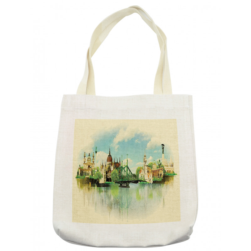 Watercolor Old Budapest Tote Bag