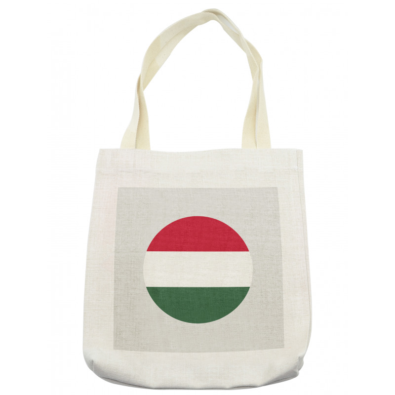 Hungarian Flag Round Symbol Tote Bag