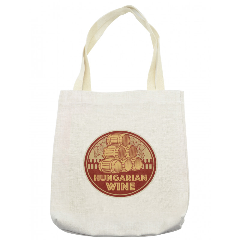 Vintage Hungarian Wine Text Tote Bag