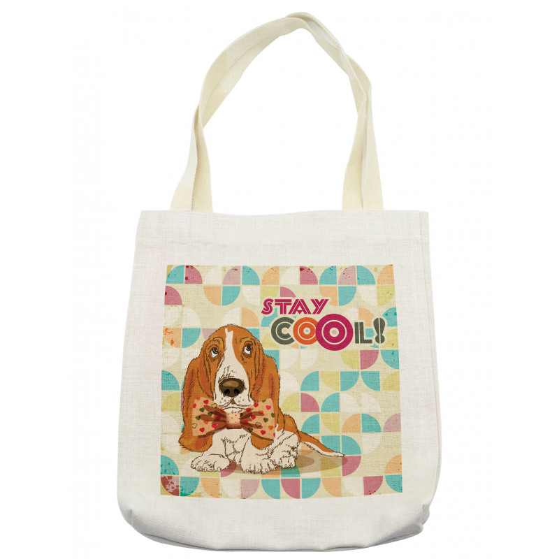 Basset Hound Dog with Bow Tote Bag