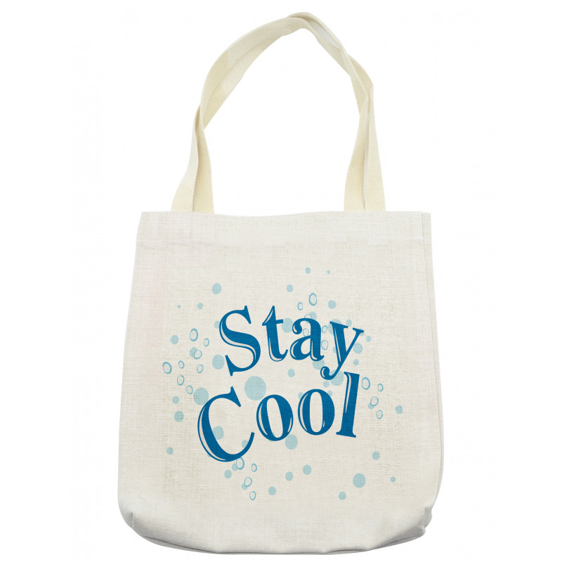 Blue Tones Words Bubbles Tote Bag