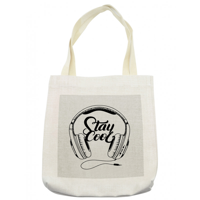 Between Headphones Music Tote Bag