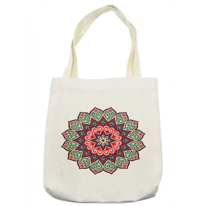 Retro Traditional Mandala Tote Bag