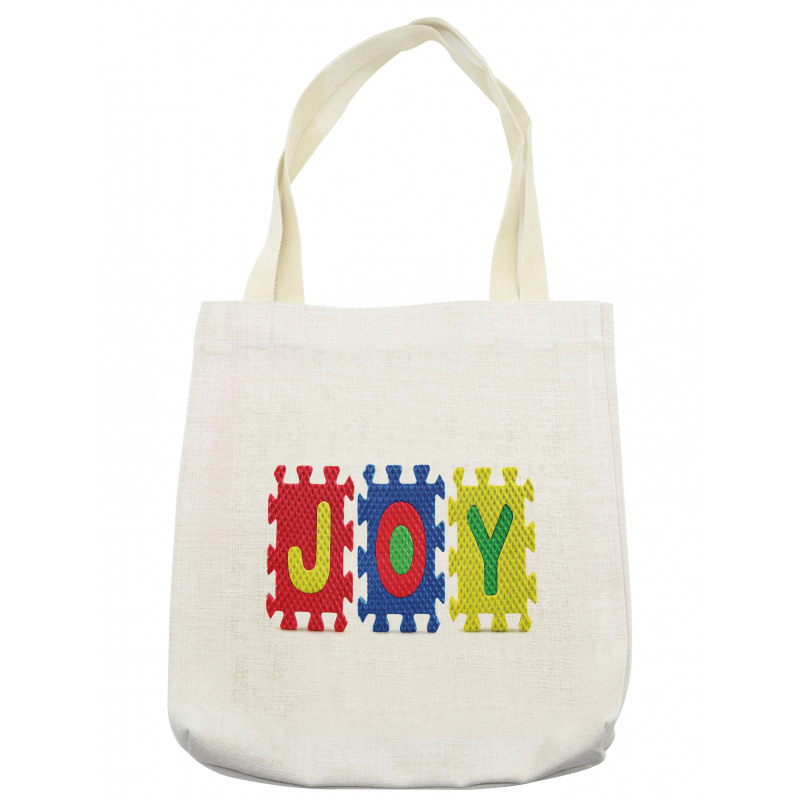 Joy Lettering Pieces Tote Bag