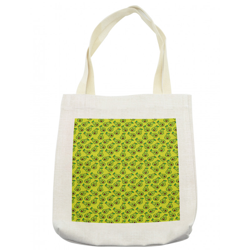 Happy Smiling Fruits Cartoon Tote Bag