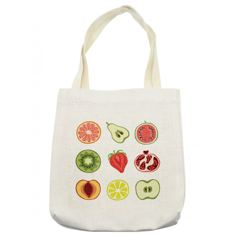 Kiwi Strawberry Apple Peach Tote Bag