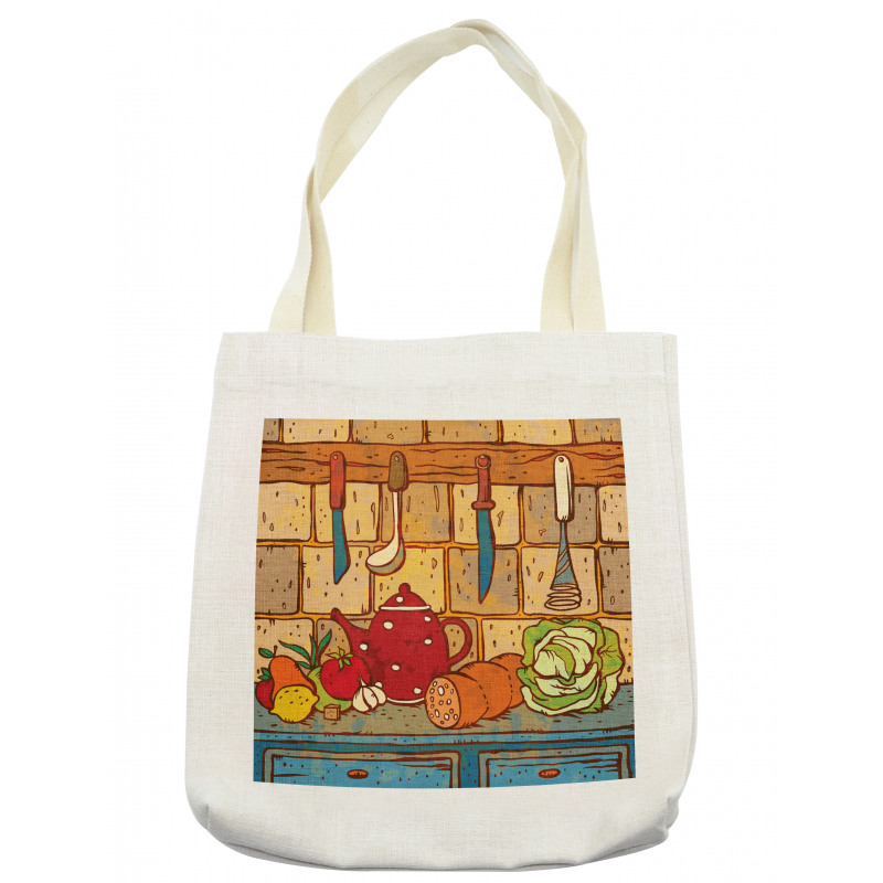 Kitchen Table Cuisine Theme Tote Bag