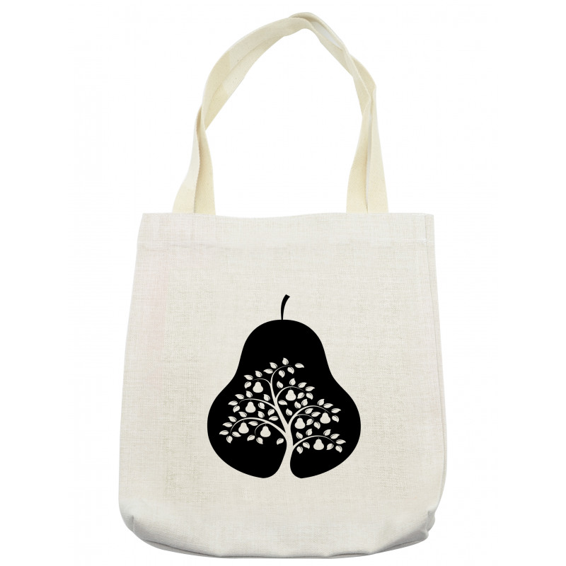 Monochrome Tree in a Fruit Tote Bag