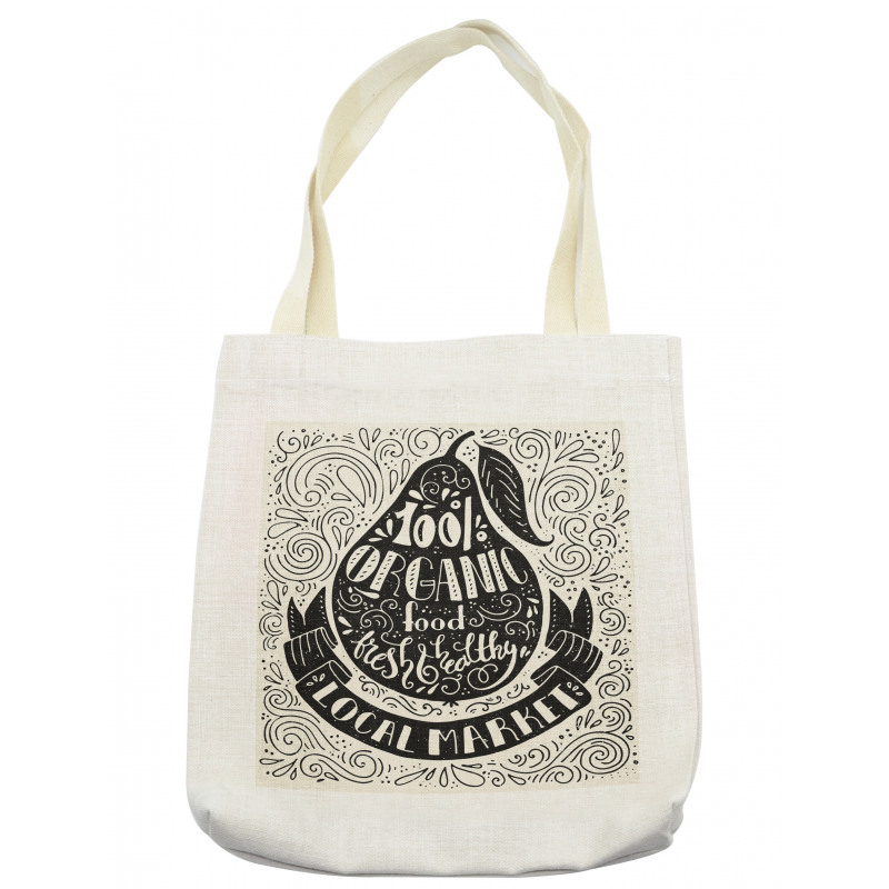 Retro Organic Food Graphic Tote Bag