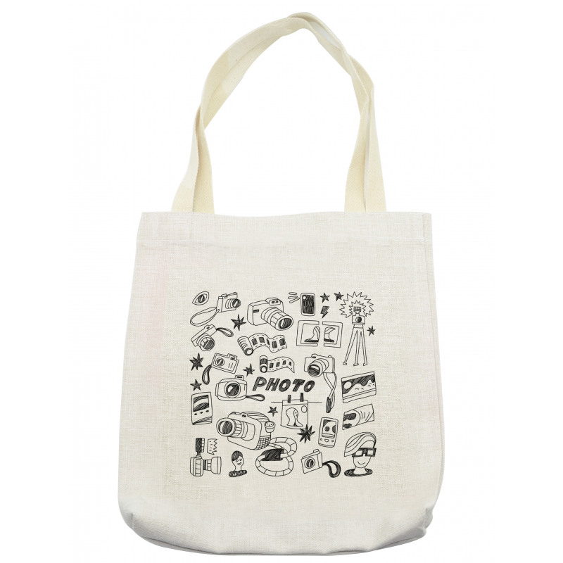 Doodle Camera Film Poeple Tote Bag