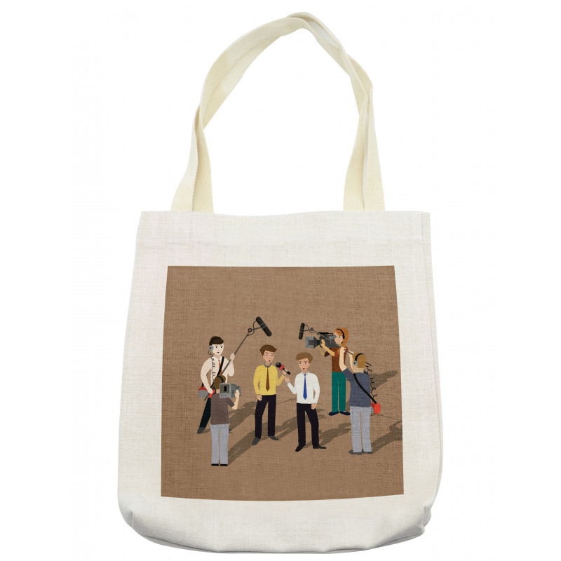 Reporter Interviewing Tote Bag