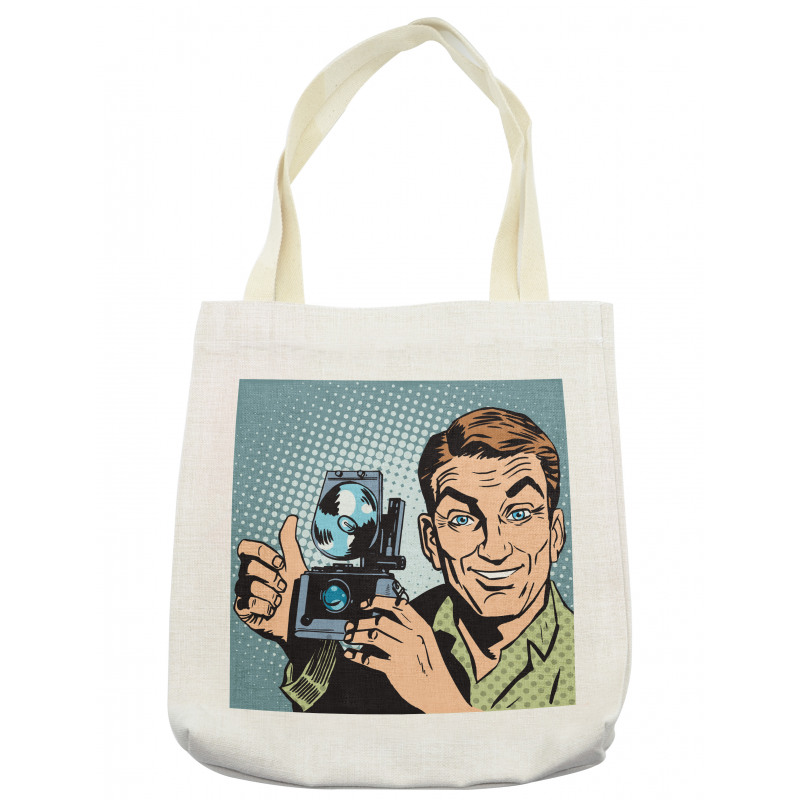 Comic Strip Photographer Tote Bag