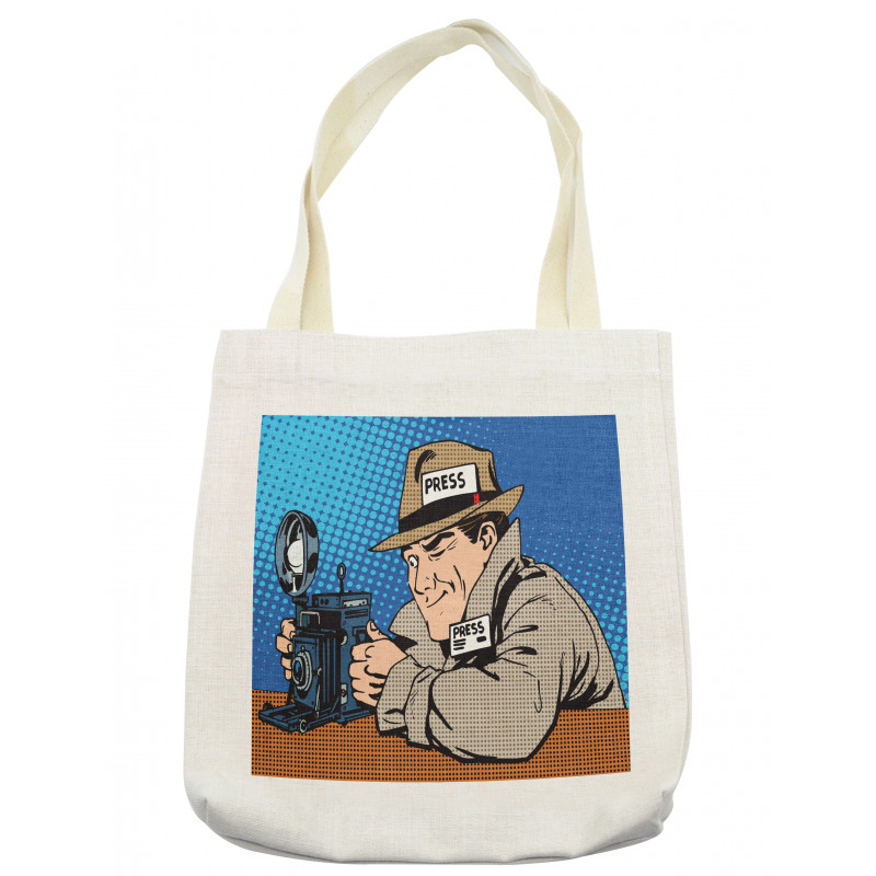 Press Journalist Pop Art Tote Bag