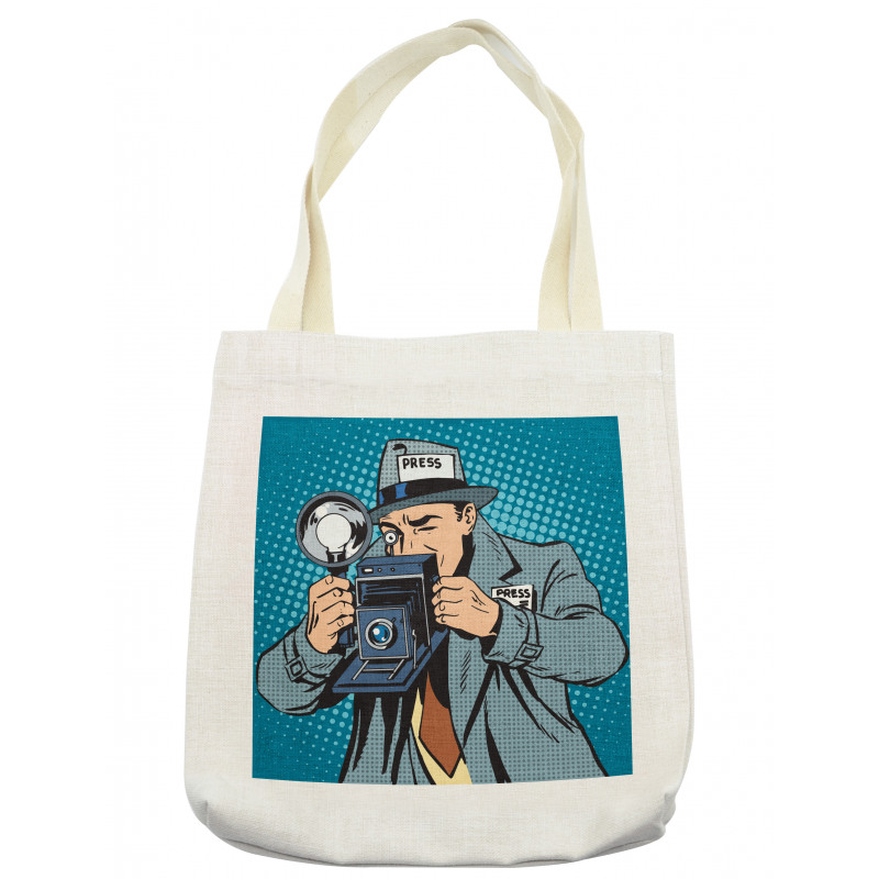 Comic Photographer Man Tote Bag