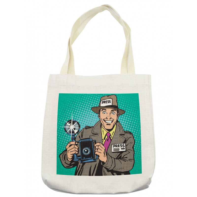 Press Reporter Pop Art Tote Bag