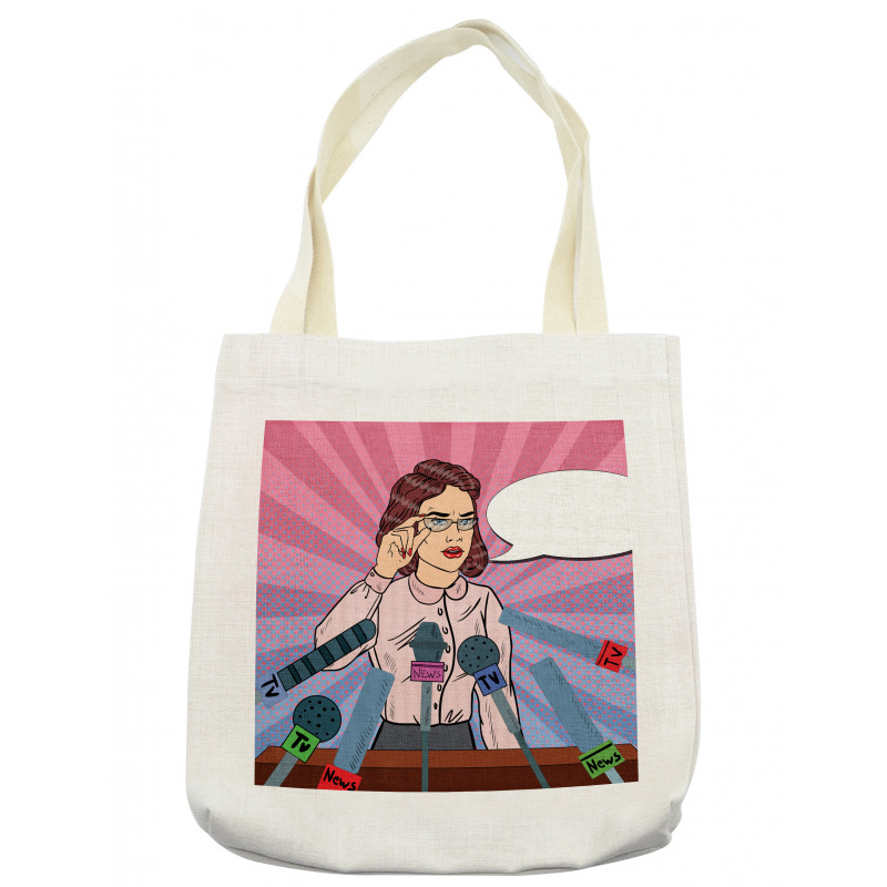 Politician Woman Press Tote Bag