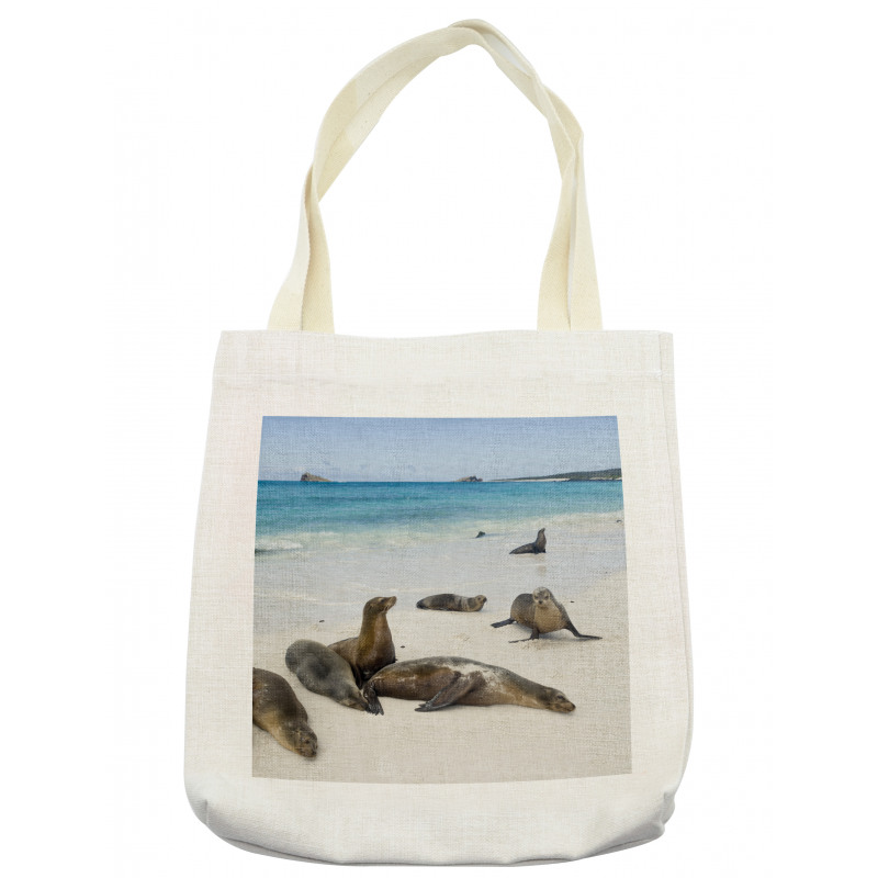 Galapagos Island Sea Lions Tote Bag