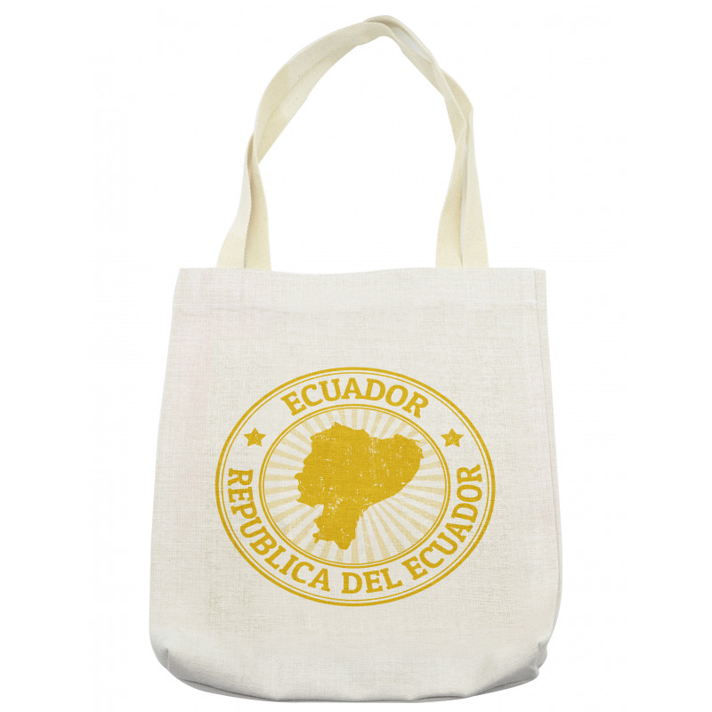 Retro Republica Del Ecuador Tote Bag