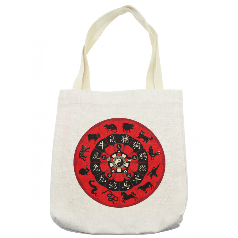 Chinese Horoscope Wheel Deco Tote Bag