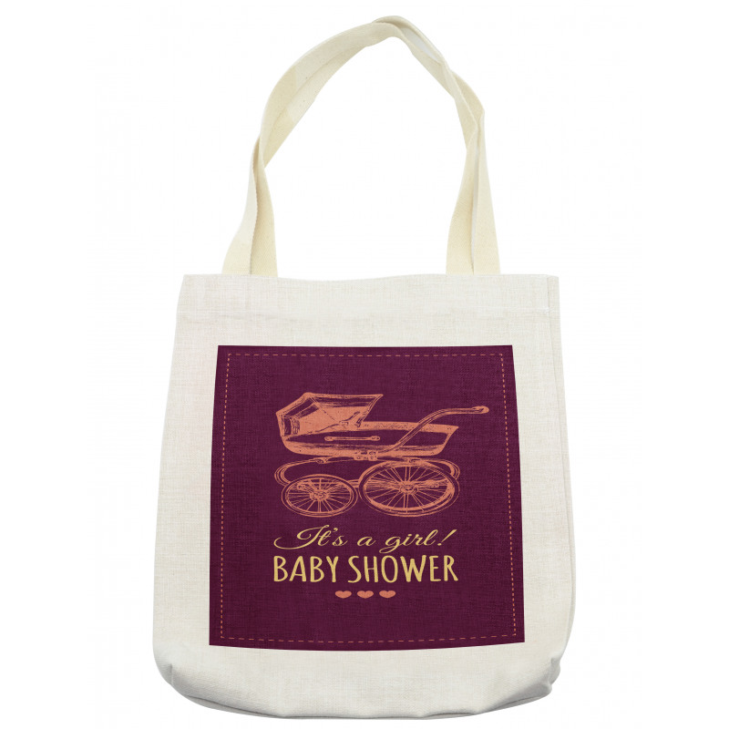 Retro Stroller Girl Tote Bag