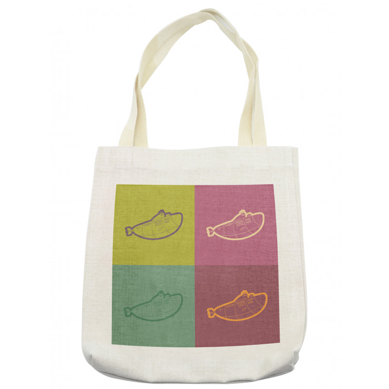 Outline Drawing in Square Tote Bag