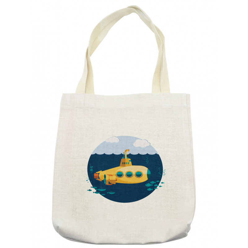 Nautical Wave Fish Bubble Tote Bag