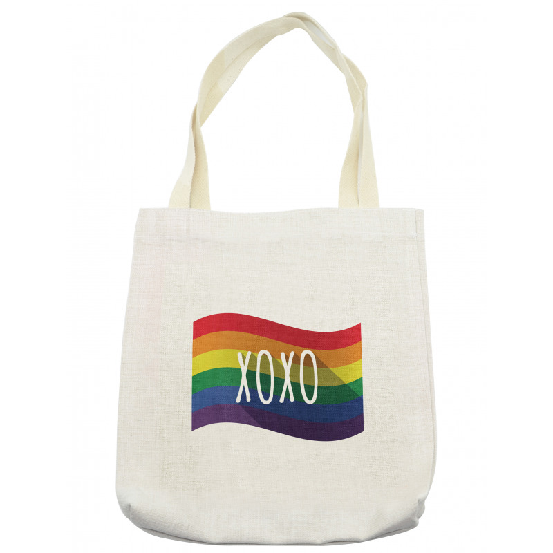 Waving Rainbow Flag Acronym Tote Bag