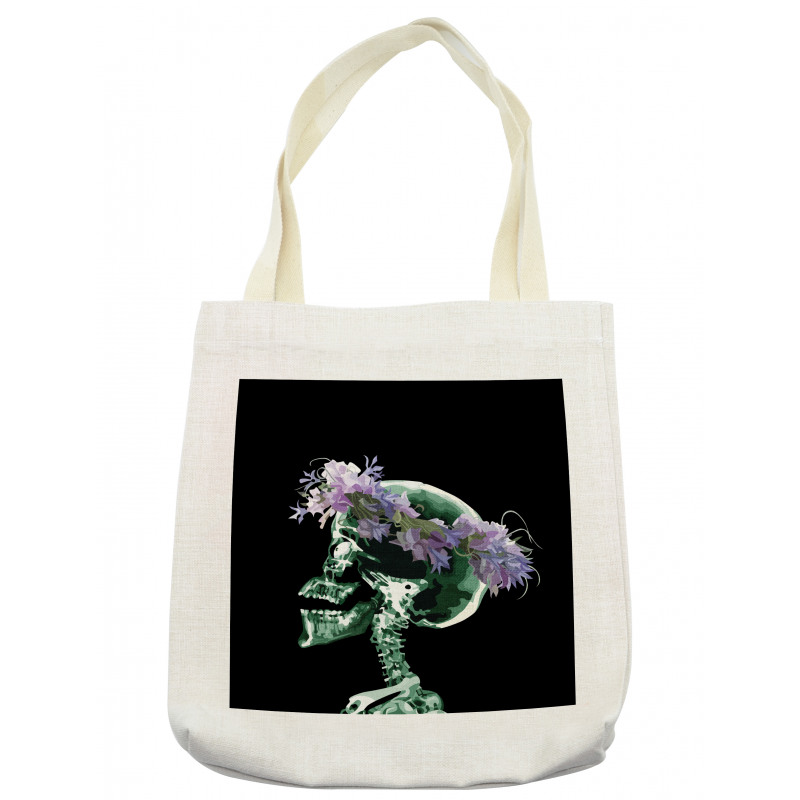 Xray Skeleton with Wreath Tote Bag