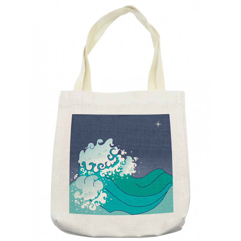 Ocean Curl Sea Waves Tote Bag