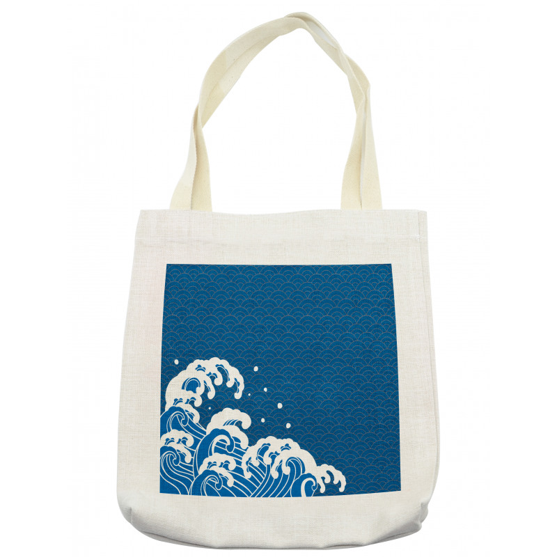 Sea Oriental Waves Tote Bag