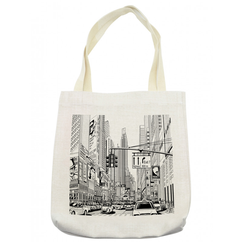 Street of New York Urban Sketch Tote Bag