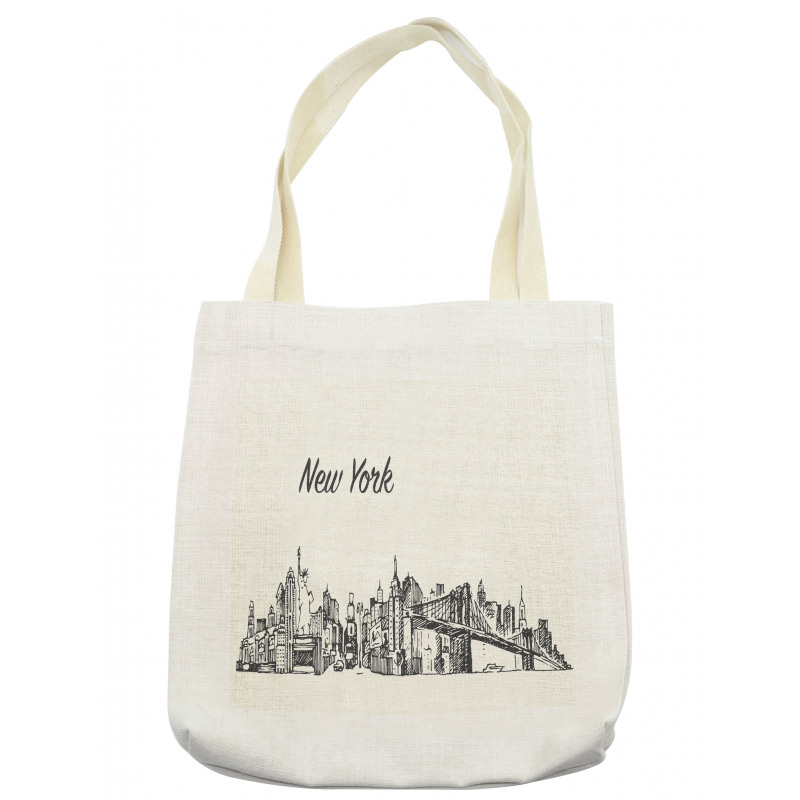 Simplistic Sketch of New York Tote Bag