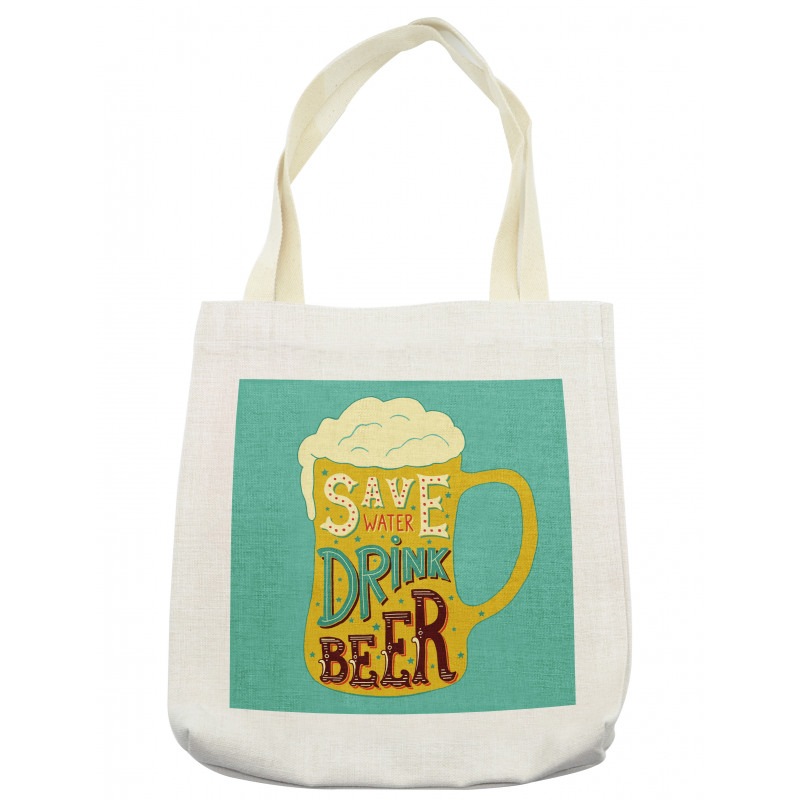 Foamy Beer Glasses Words Tote Bag