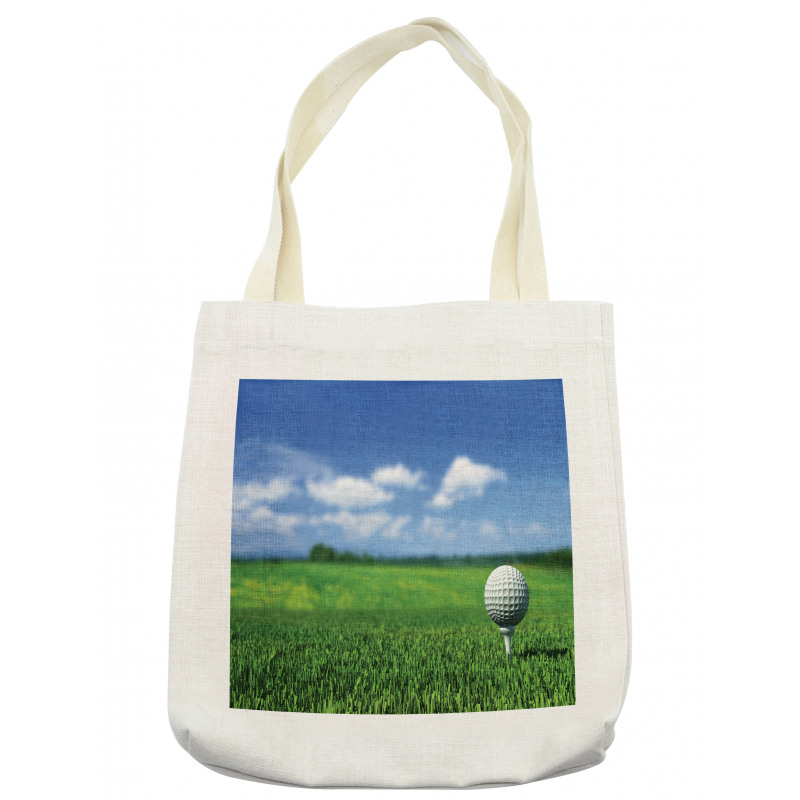 Golf Ball on Tee on the Grass Tote Bag