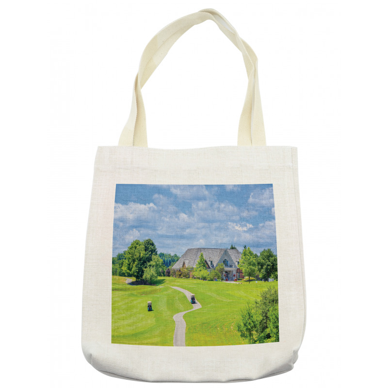 Scenic Countryside Golf Field Tote Bag