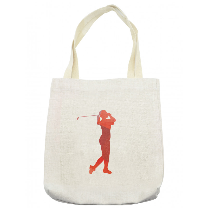 Silhouette of a Woman Player Tote Bag