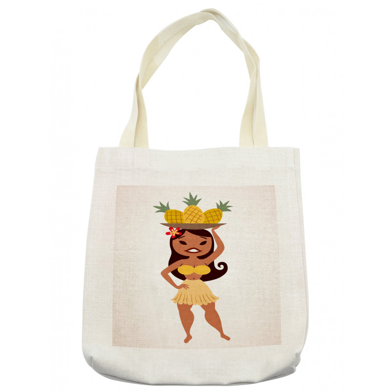 Tropical Girl Pineapples Tote Bag