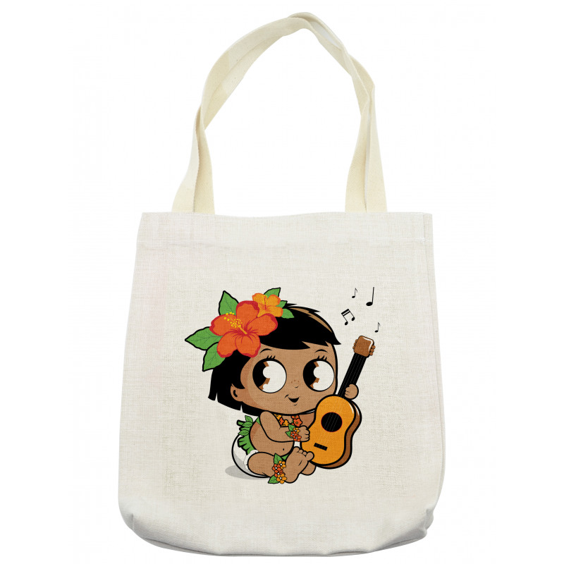 Girl Playing the Ukelele Tote Bag