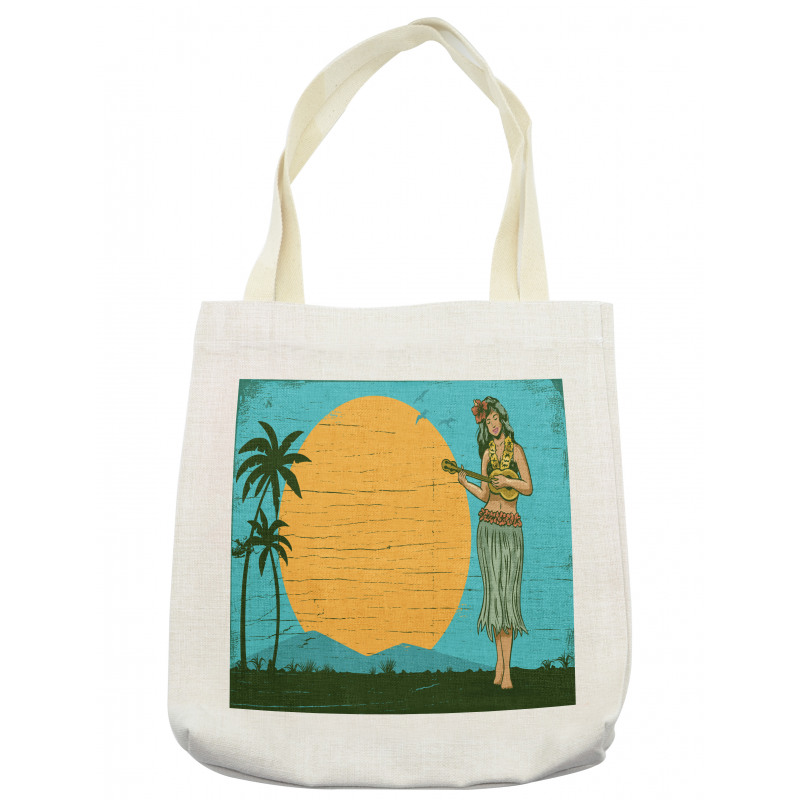 Playing Ukulele Sunbeams Tote Bag