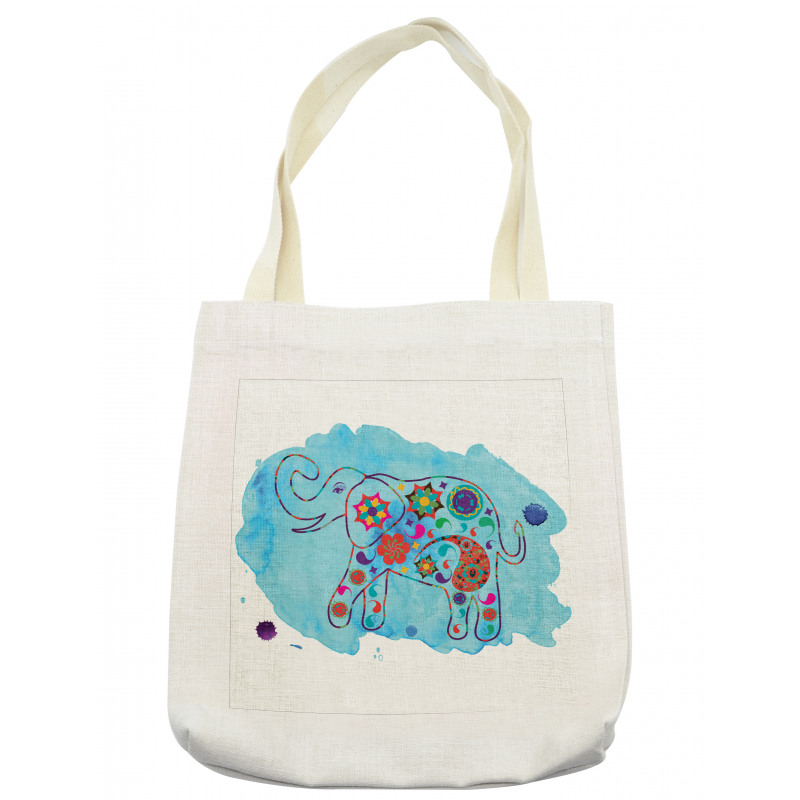 Thailand Elephant Paisley Tote Bag