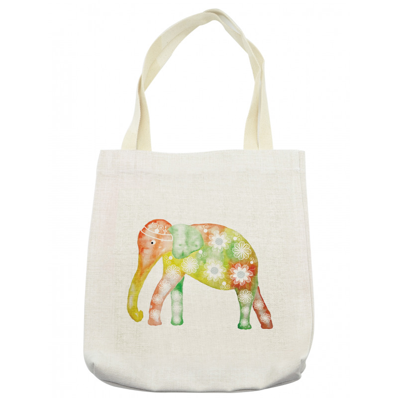 Elephant Daisy Flower Tote Bag