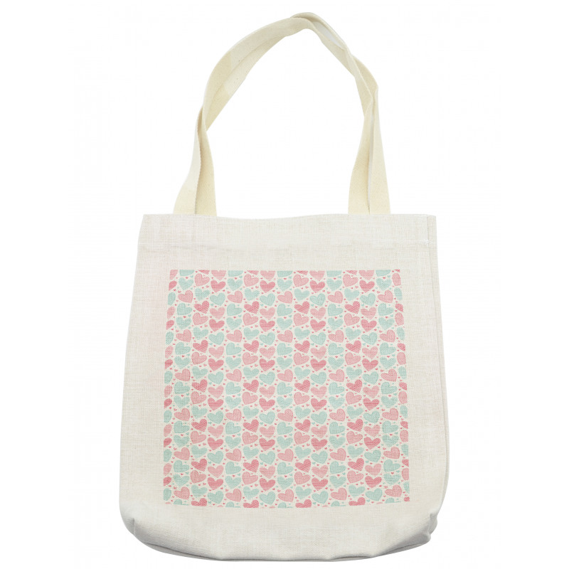 Swirling and Striped Hearts Tote Bag