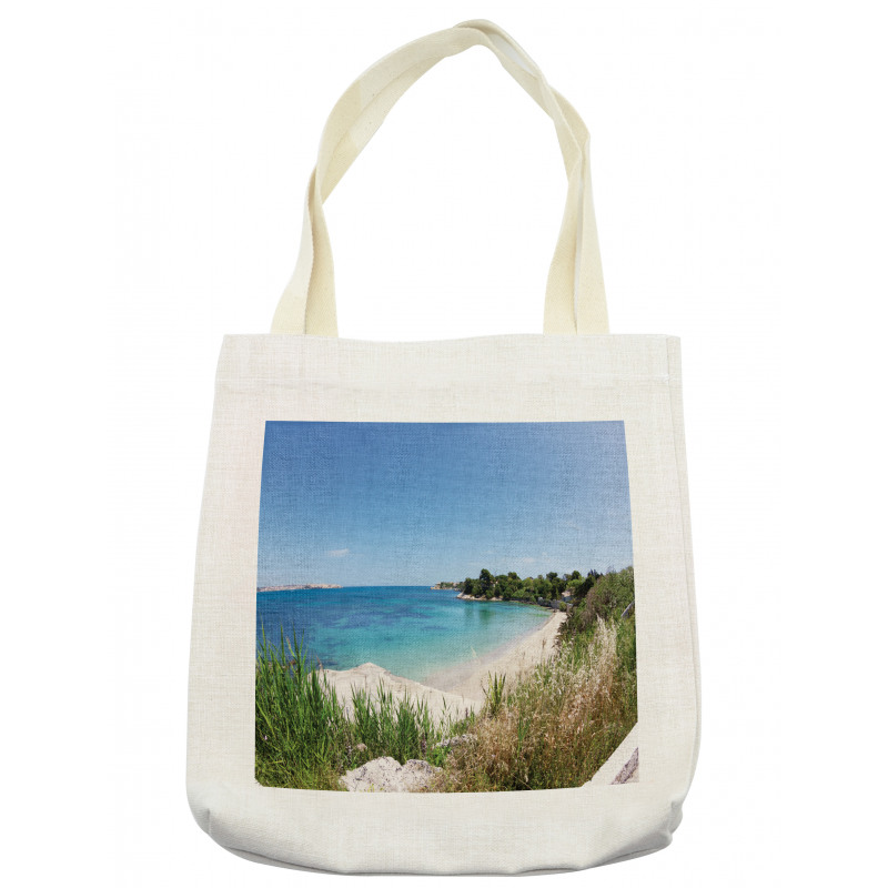 Panoramic Sandy Coastline Tote Bag